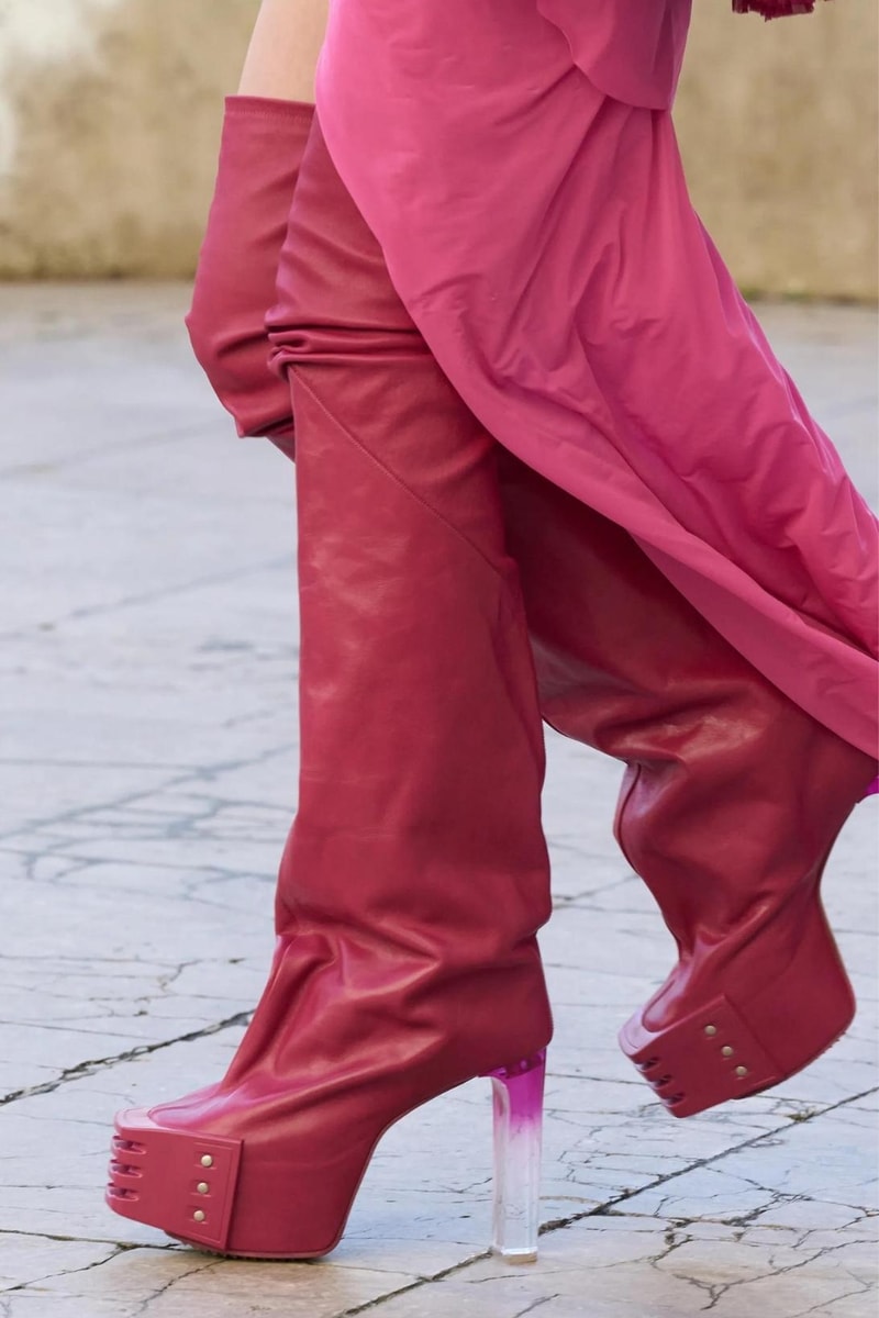 Rick Owens Paris Fashion Week Spring Summer 2023 Boots Sandals Over the Knee