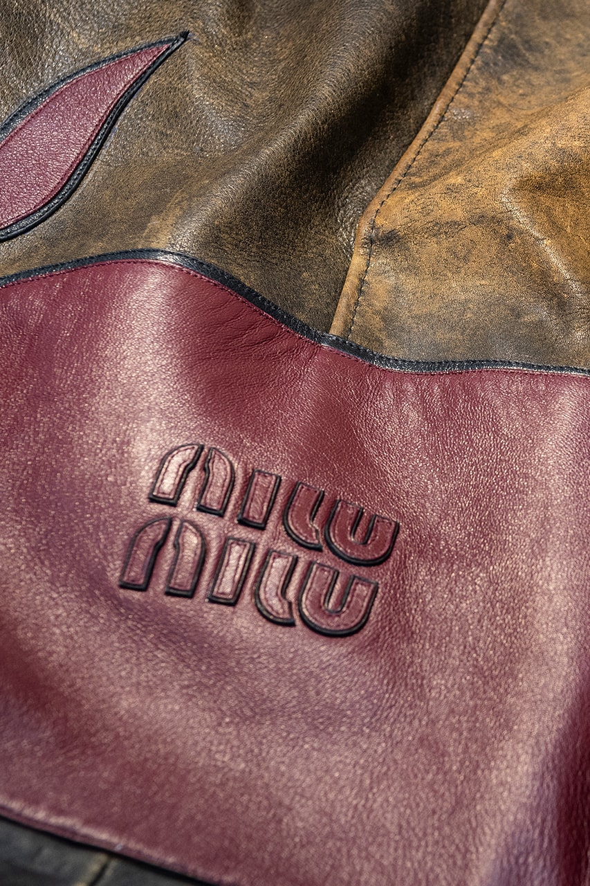 miu miu upcycling leather jackets sustainable clothing runway