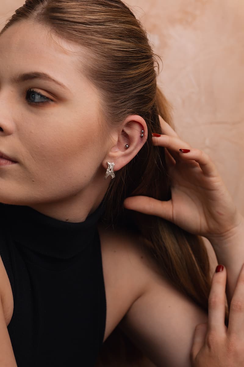 loveness lee alphabet stud earrings 