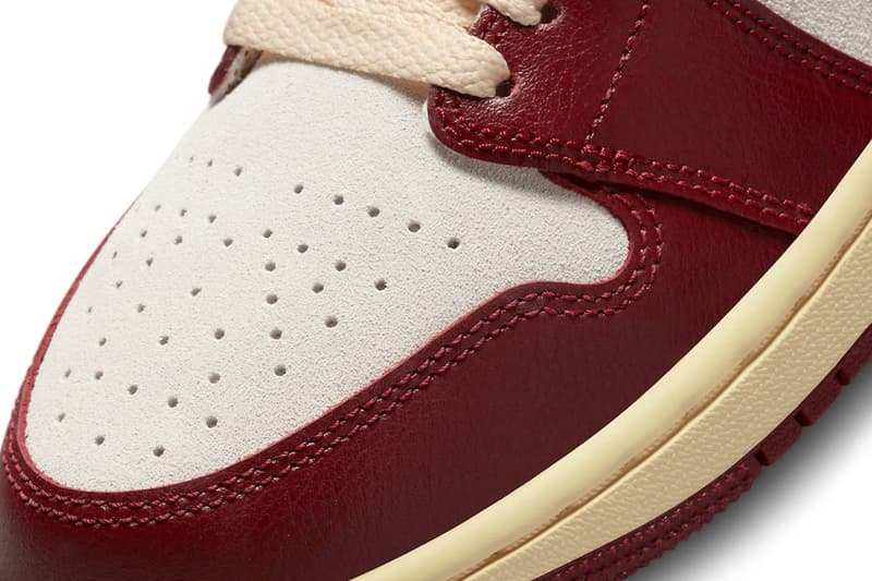 Air Jordan 1 Mid Womens Tiki Leaf University Red Team Red Muslin Sail DZ2820-601 Release Date