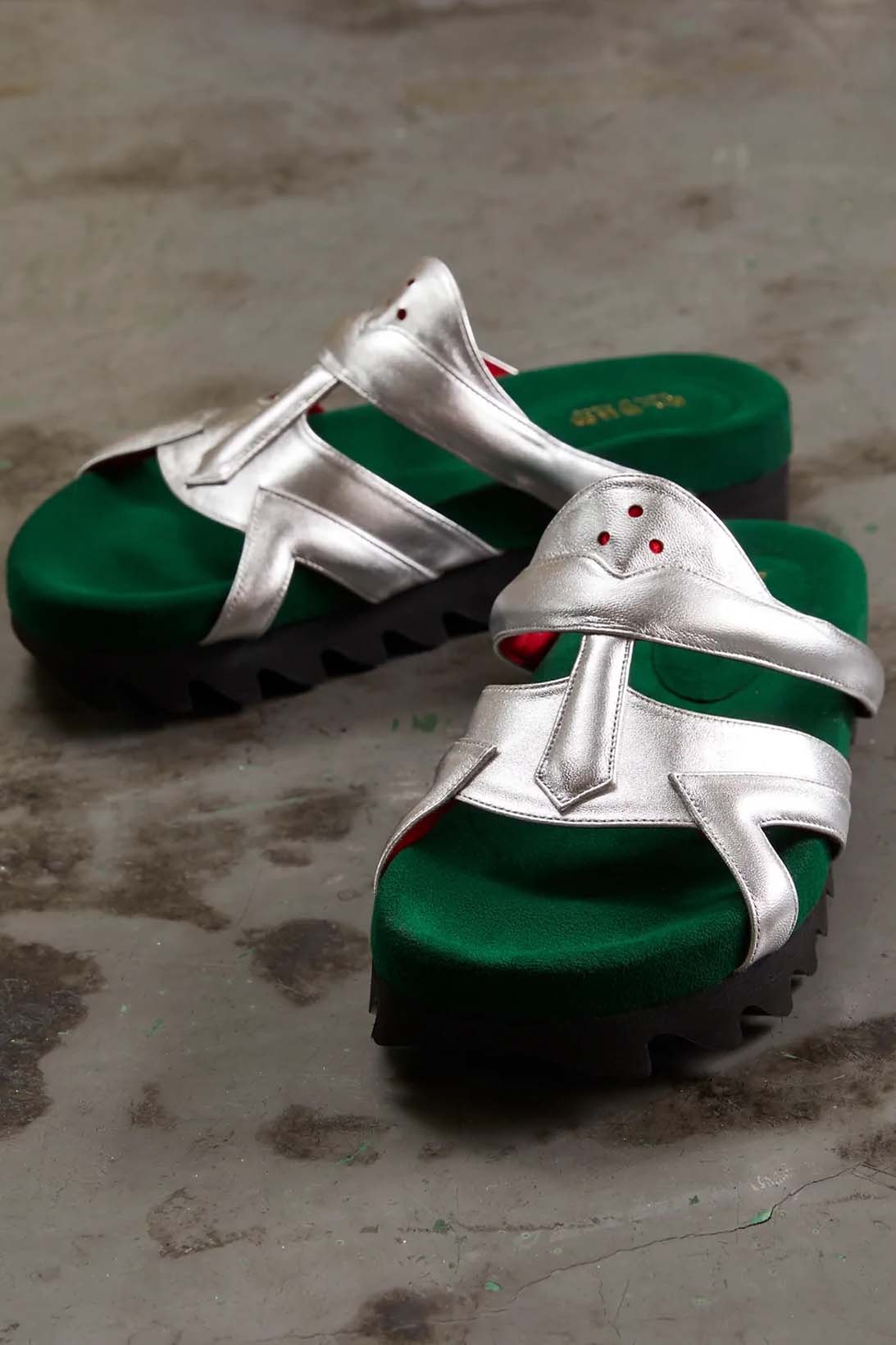 blohm tokyo mf doom green black silver slide sandal release date