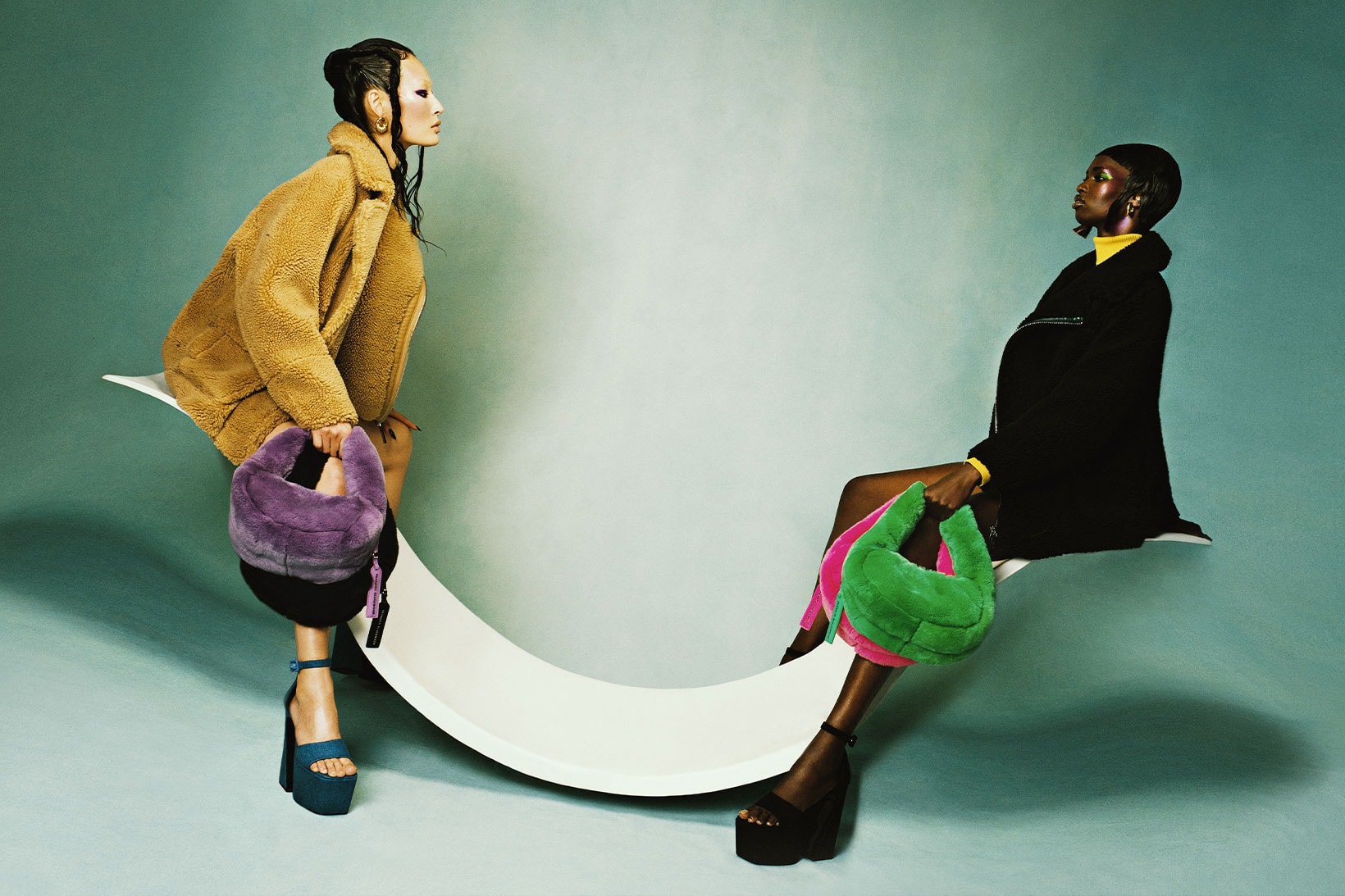 Brandon Blackwood NYC Fall Collection Handbags Outerwear Slippers Campaign Zhong Lin Images