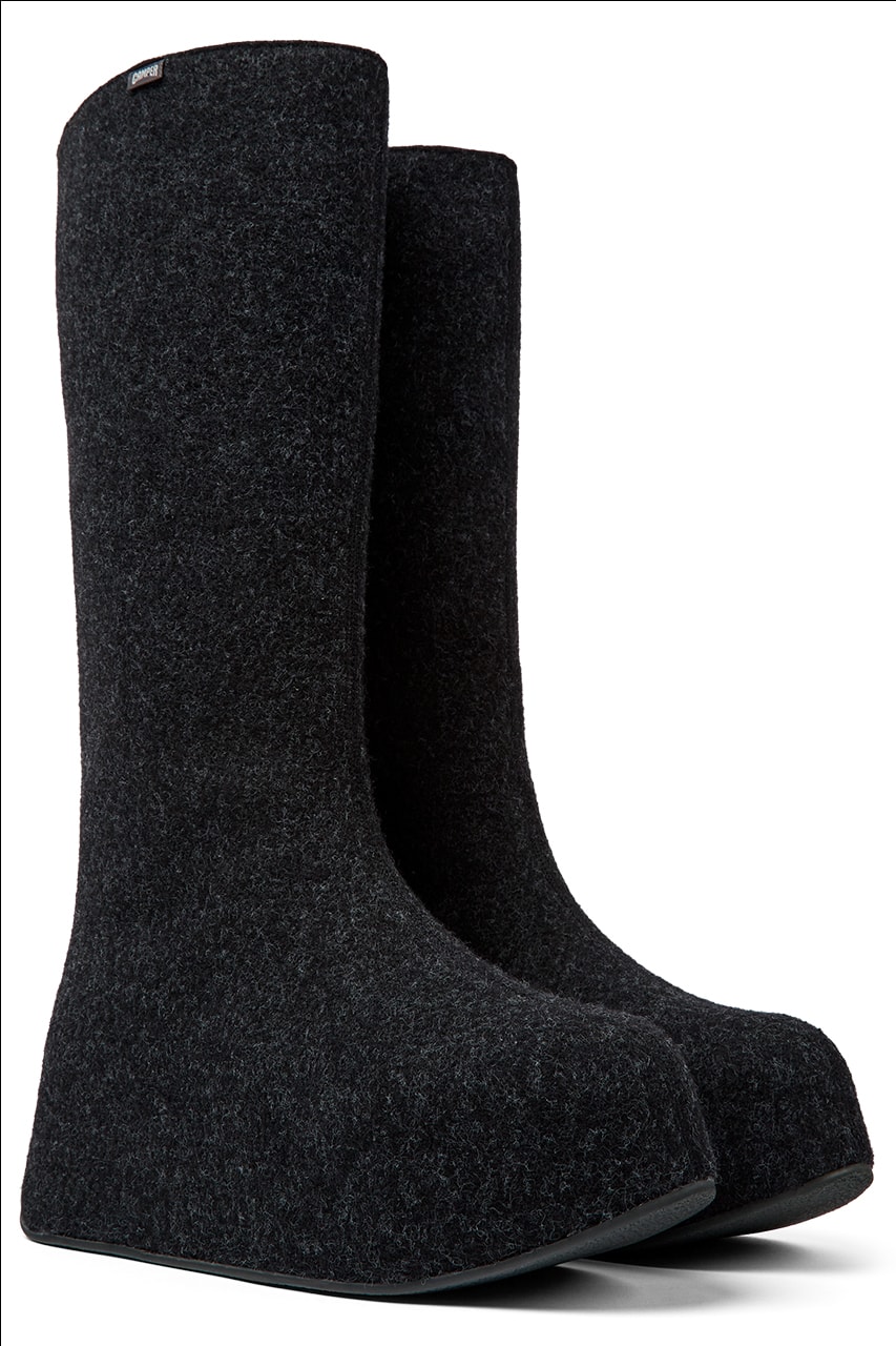 camper ottolinger shoes boots wool fluffy