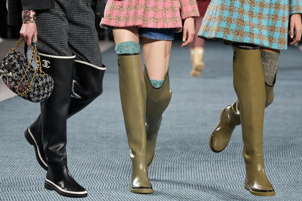 Chanel Thigh High Rubber Rain Boots