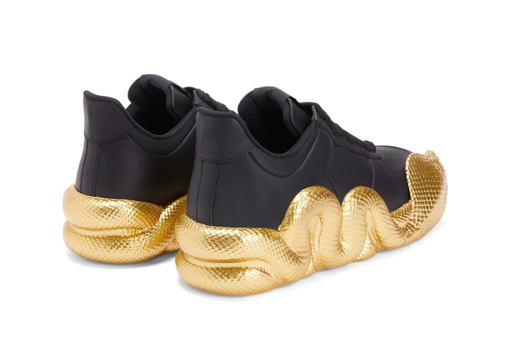 Giuseppe Zanotti Cobra Sneaker Black White Gold RU20035003 RU20035004 Release Date