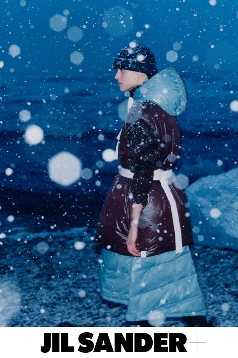 jil sander fall winter campaign iceland jackets down parkas