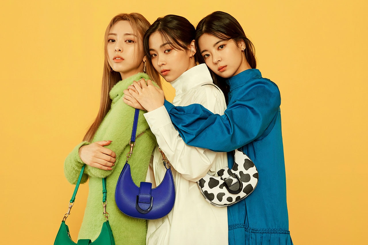 itzy k pop girl group charles keith collaboration bags shoes loafers