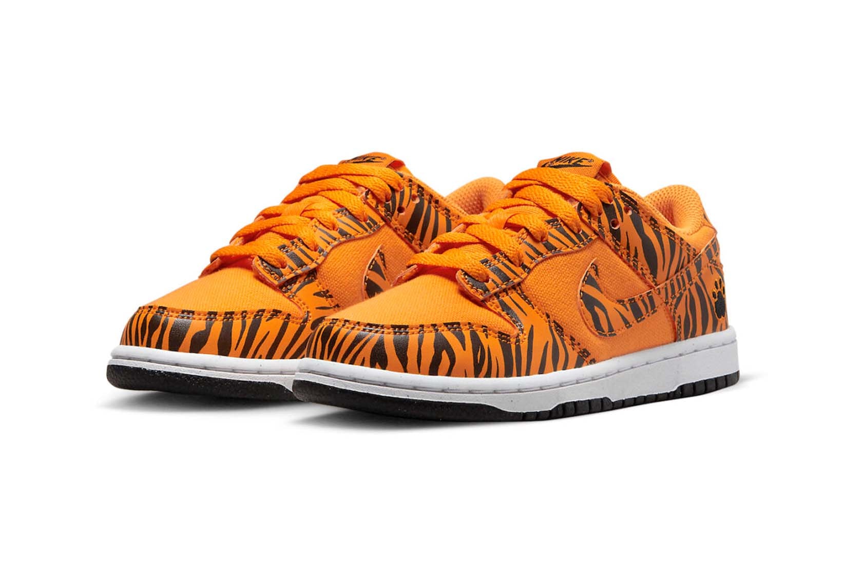 Kids sneaker roundup nike dunk low tiger stripes DZ5633-800 release date
