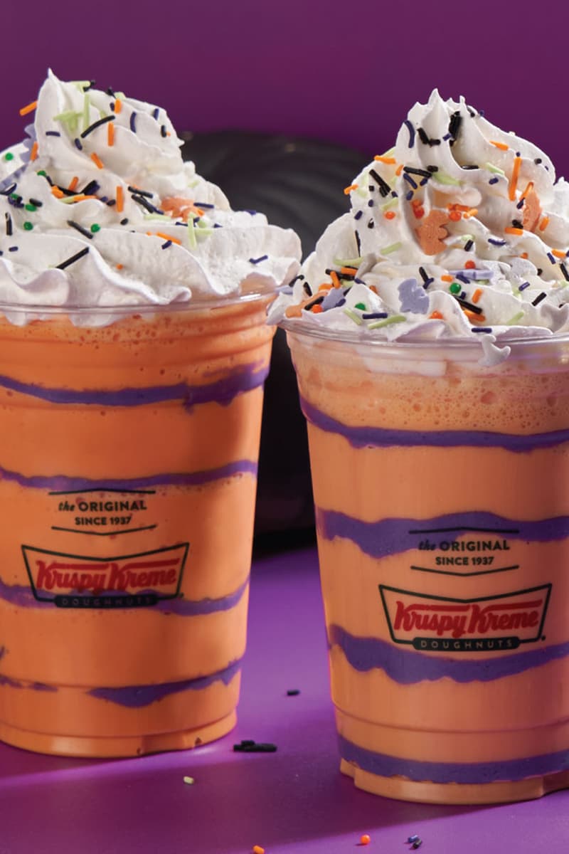 krispy kreme pumpkin chiller drink halloween donuts