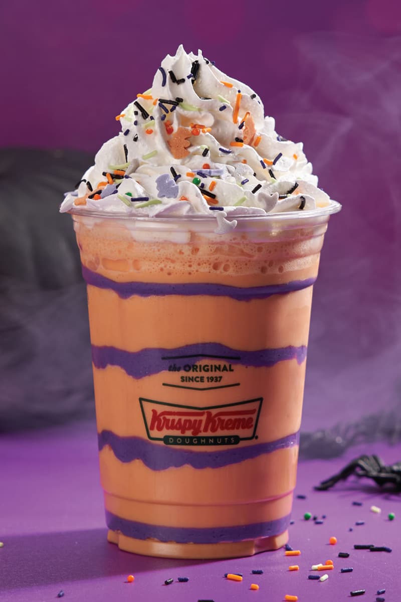 krispy kreme pumpkin chiller drink halloween donuts