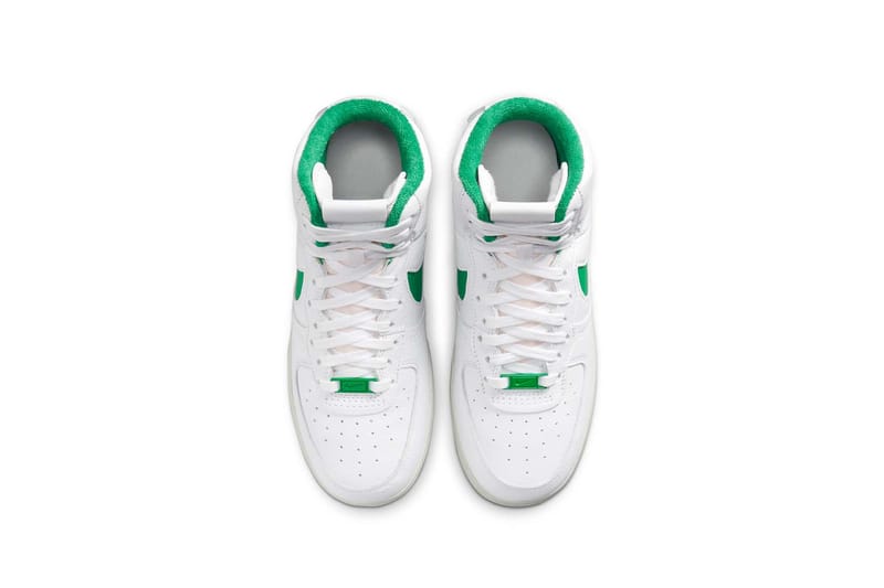 white and green air force 1 high