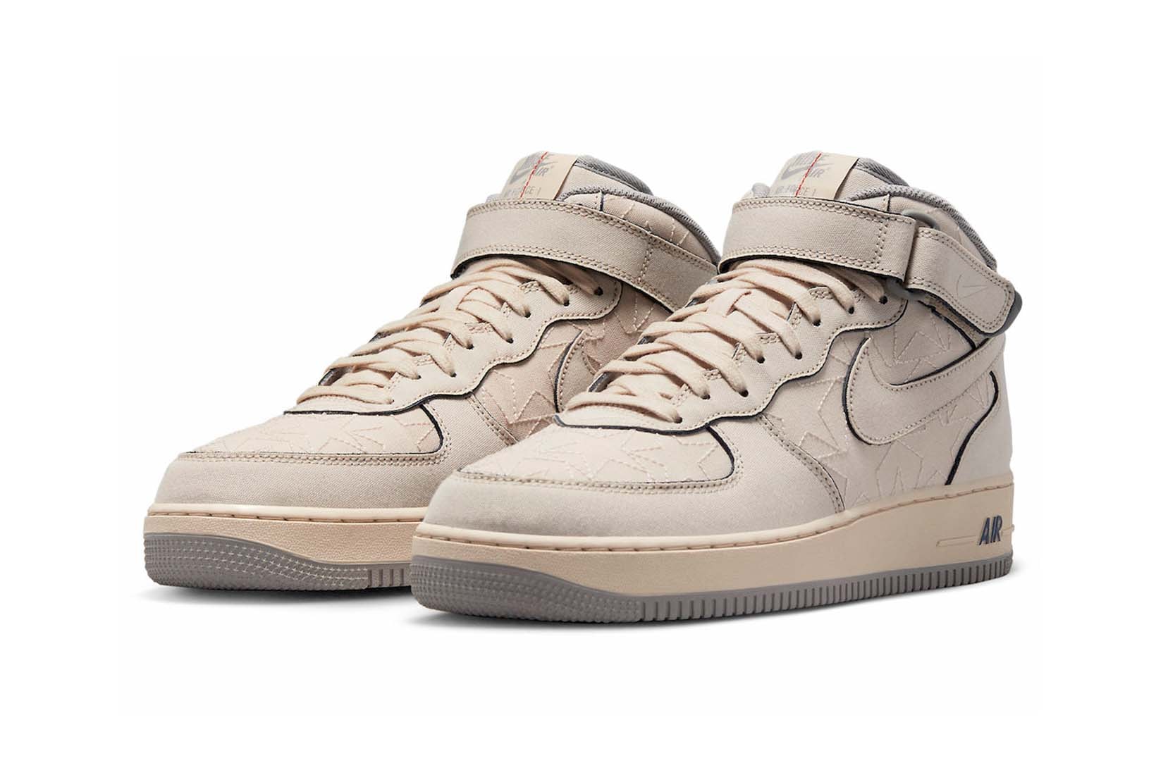 Nike Air Force 1 Mid Pearl White Tear Away Tan Blue Gray Release Date DZ5367-219