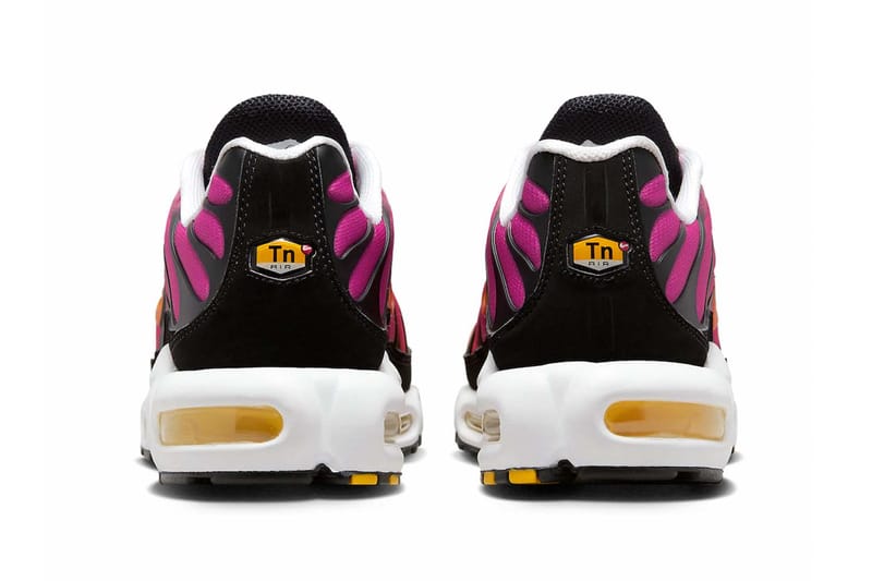 nike air max plus pink and yellow