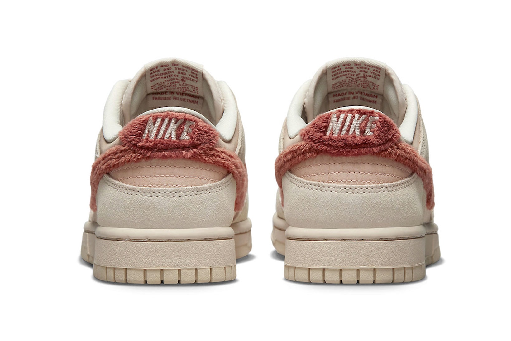 Nike Dunk Low Terry Swoosh Shimmer Mars Stone Sanddrift Womens Sneaker Images Release