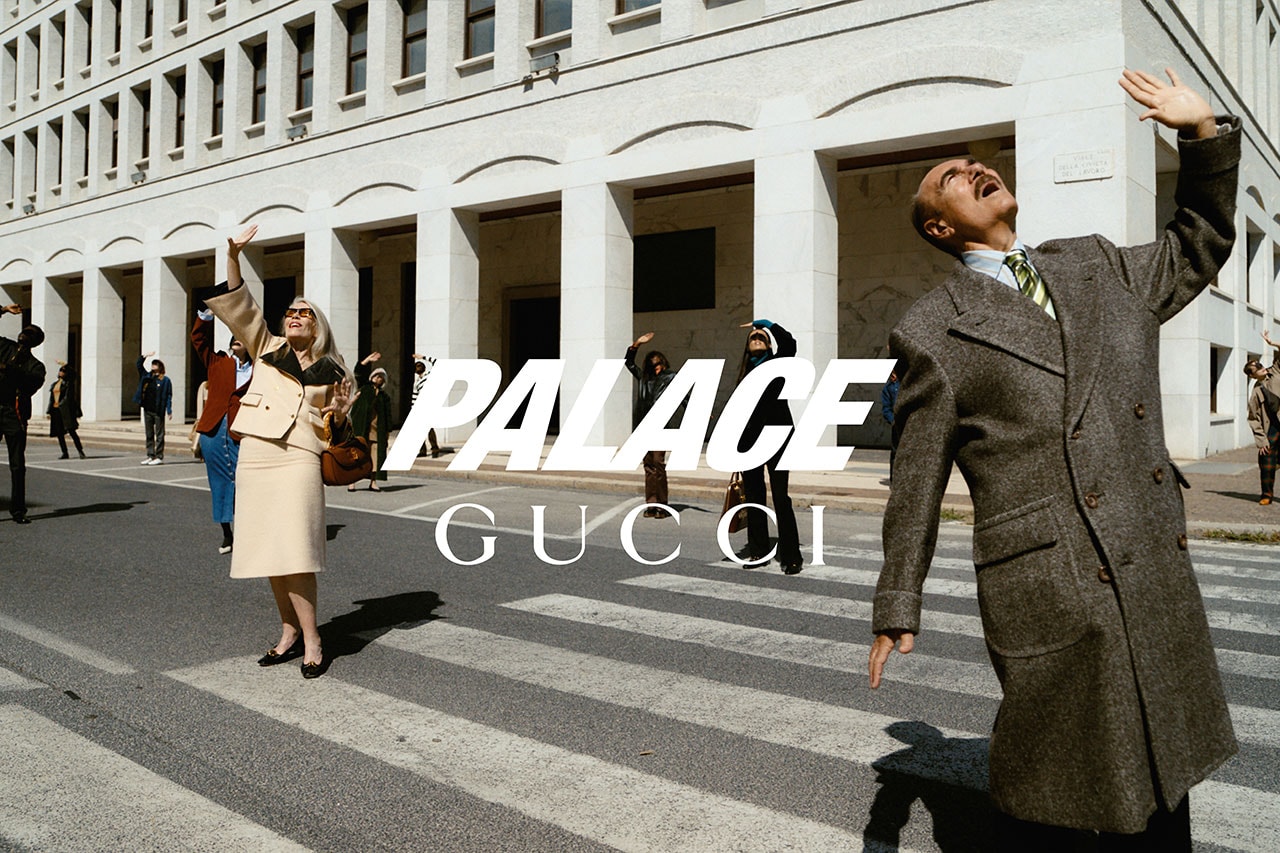 palace gucci collab release info jackets skirts womenswear hats bags