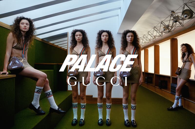 palace gucci collab release info jackets skirts womenswear hats bags