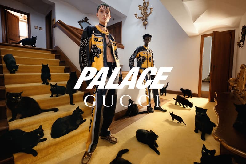 palace gucci collab release info jackets skirts womenswear hats bags