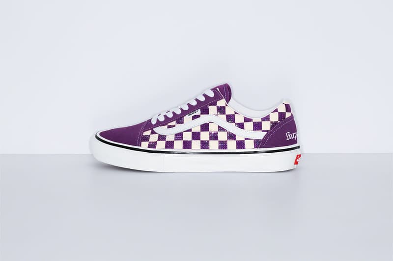 Supreme Vans Swarovski Old Skool Collaboration Purple Red Brown Release Date