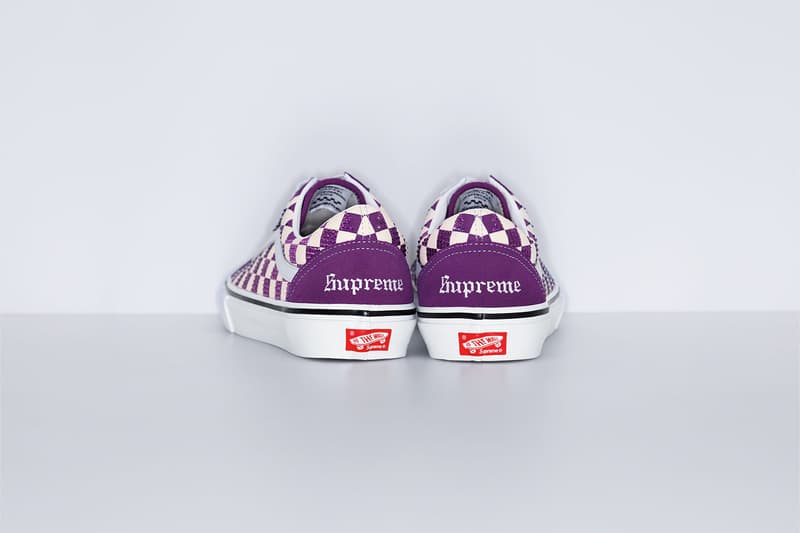 Supreme Vans Swarovski Old Skool Collaboration Purple Red Brown Release Date