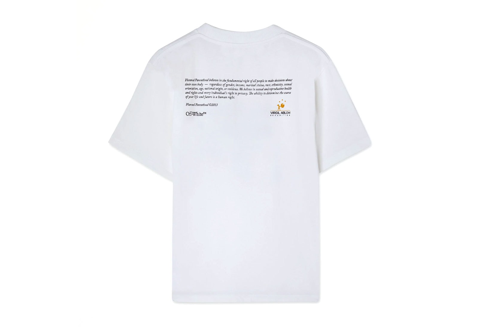 Virgil Abloh Jenny Holzer Planned Parenthood T-Shirt Re-Release Off-White INfo