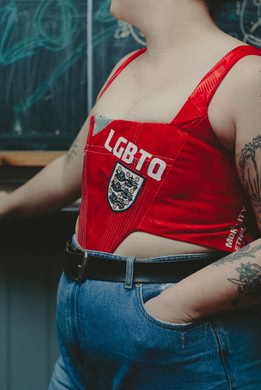 hattie crowther uk designer corsets football world cup 