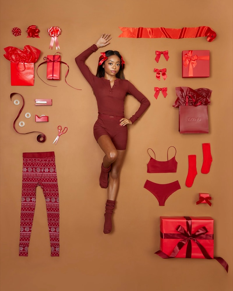 skims holiday gift shop underwear loungewear bras shorts robes