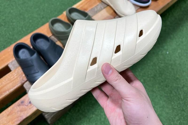 adidas Clog Shoe Off-White Olive Black First Look