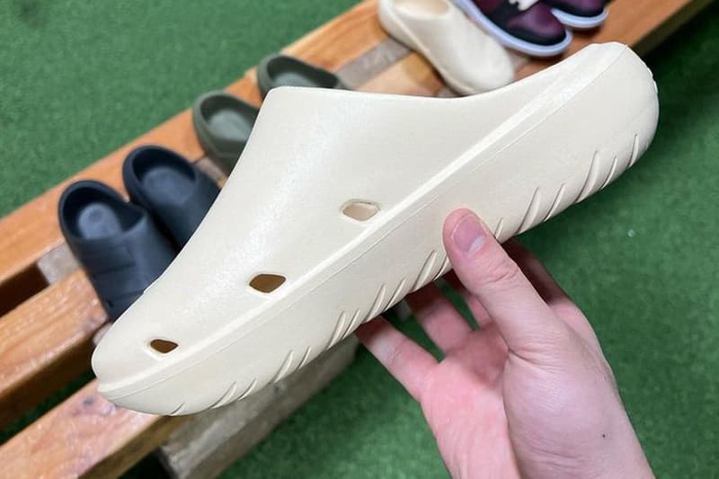 adidas Clog Shoe Off-White Olive Black First Look