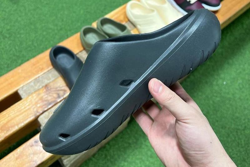 adidas Clog Shoe Off-White Olive Black First Look