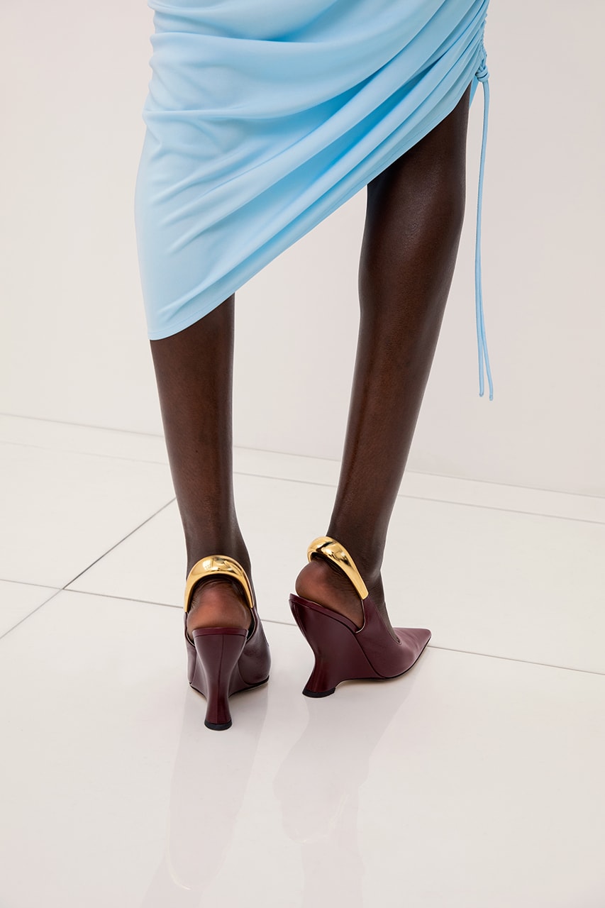 bottega veneta pre spring collection dresses coats skirts shoes handbags heels platforms 
