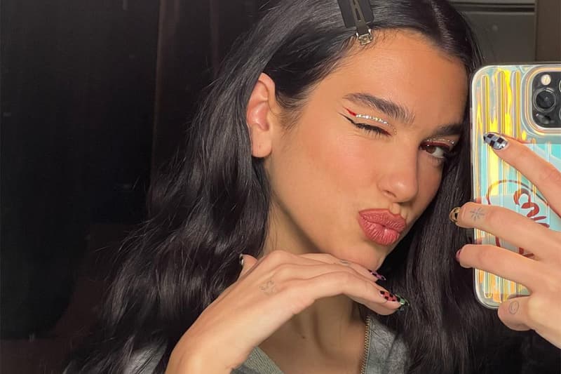 Dua Lipa australia tour glitter eyeshadow makeup