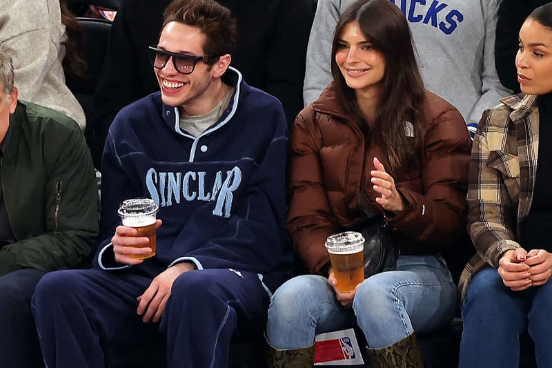 pete davidson emily ratajkowski knicks basketball game