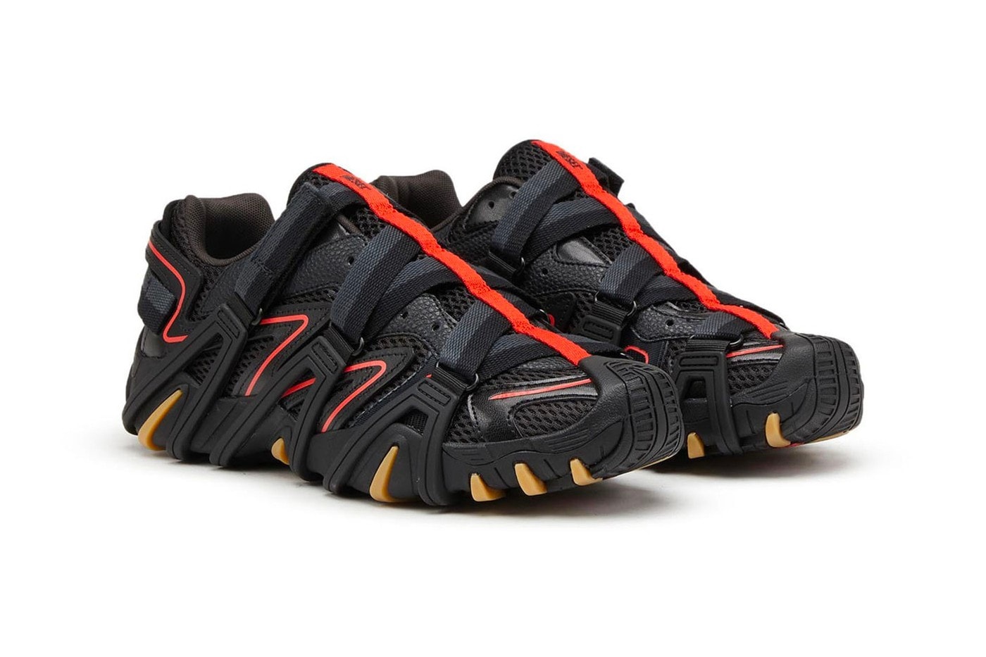 diesel red black white green yellow trainers