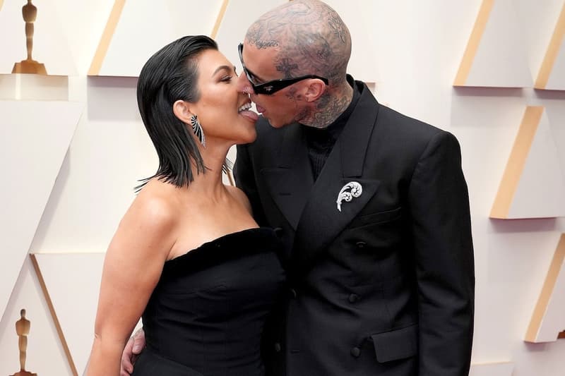 Kourtney Kardashian and Travis Barker Tongue-Kissing on the Red Carpet