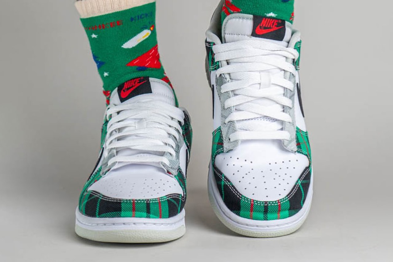 Nike Dunk Low Plaid Christmas Sneakers Images Release Info