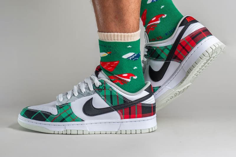 Nike Dunk Low Plaid Christmas Sneakers Images Release Info