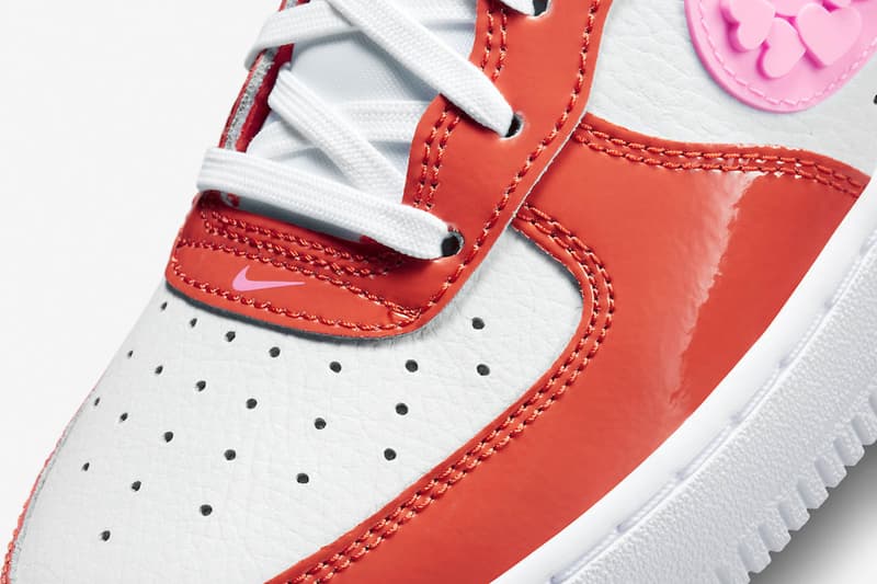 nike air force 1 low valentine's day pink red shoe sneaker