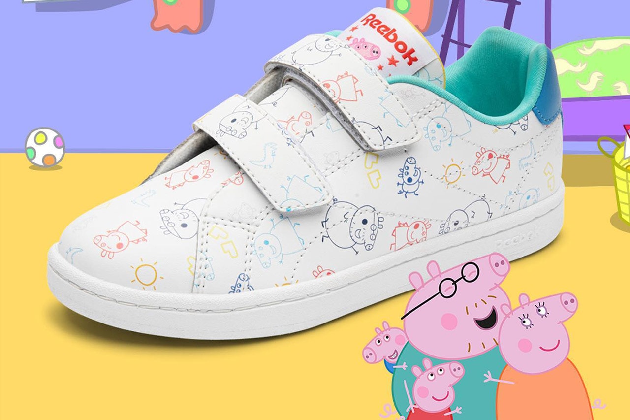 Reebok peppa pig collaboration footwear club c sneakers children toddlers shoes