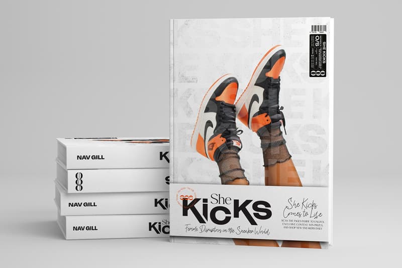 sneaker coffee table book interactive nav gill sanne poeze studio 96 she kicks nfts 