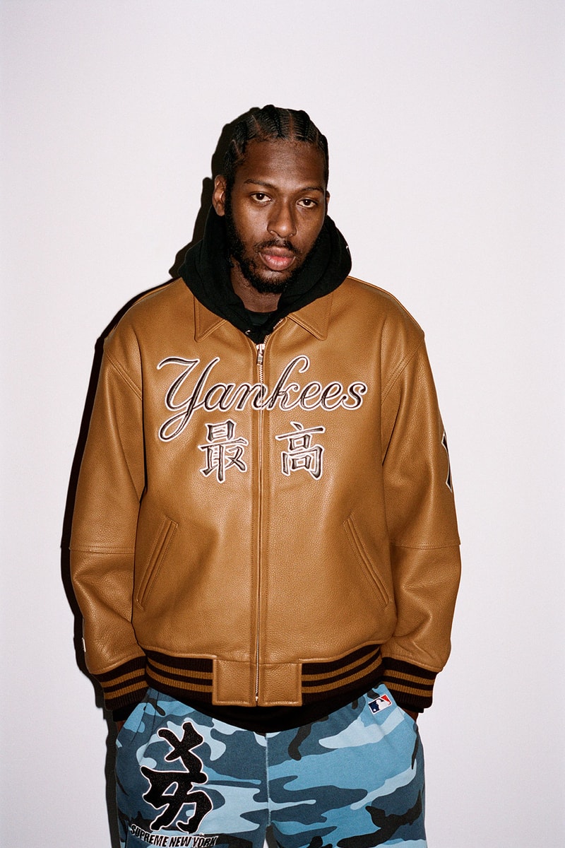 Jacket Makers Supreme NY Yankees Varsity Leather Jacket