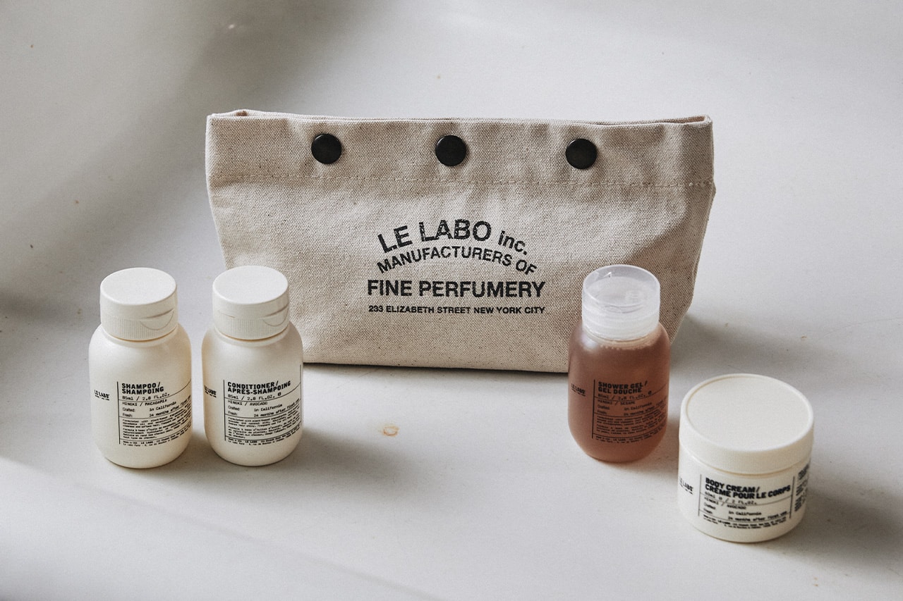  Le Labo Fragrances, New Travel Sets, Hinoki Body & Hair Travel Set, Le Labo Rose 31 and Santal 33 Body & Hair Travel Sets