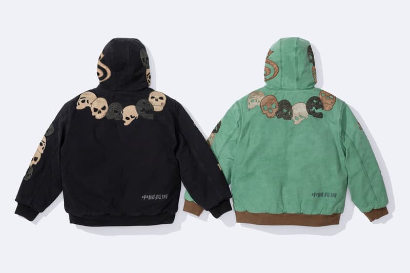 supreme the great china wall collaboration hoodie work pant jacket