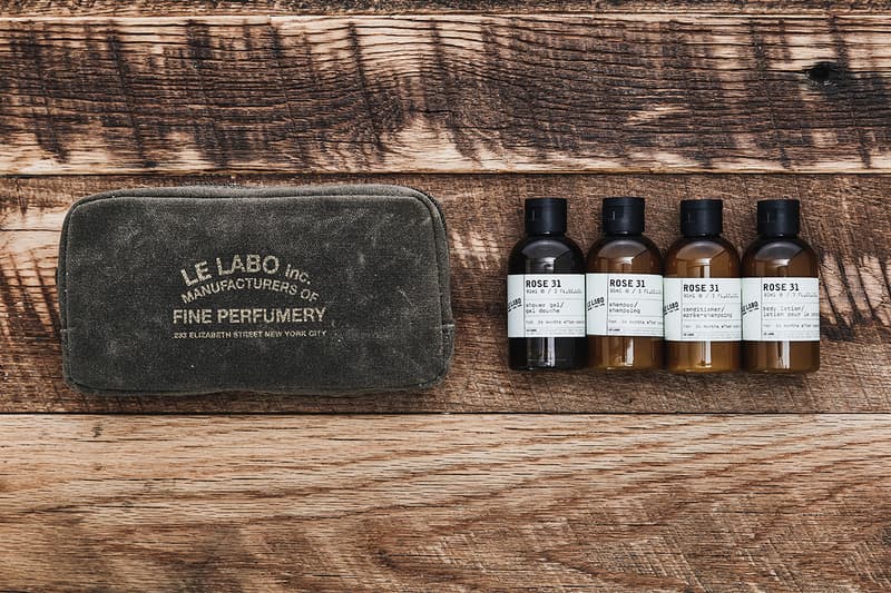  Le Labo Fragrances, New Travel Sets, Hinoki Body & Hair Travel Set, Le Labo Rose 31 and Santal 33 Body & Hair Travel Sets