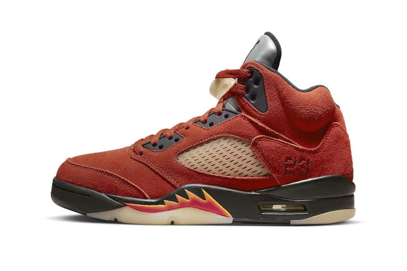 Nike Air Jordan 5 Mars for Her Womens Exclusive Martian Sunrise Fire Red Muslin Images Release