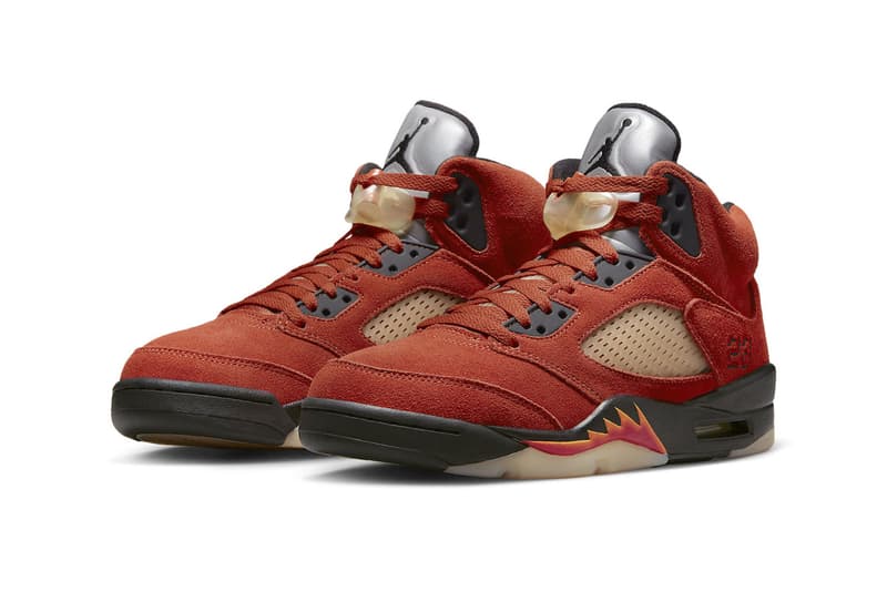 Nike Air Jordan 5 Mars for Her Womens Exclusive Martian Sunrise Fire Red Muslin Images Release