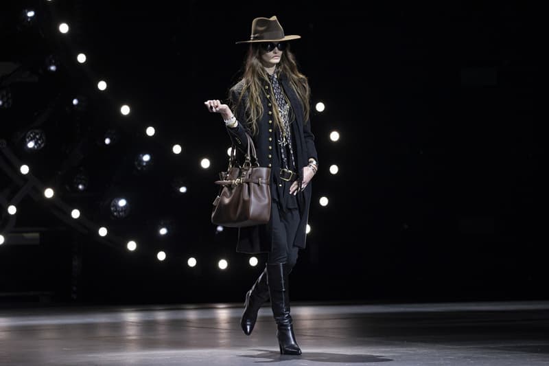 celine winter 2023 runway hedi slimane dresses jackets blazers handbags boots