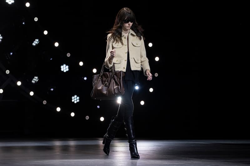 celine winter 2023 runway hedi slimane dresses jackets blazers handbags boots