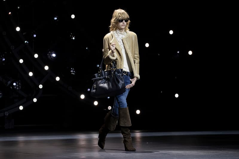 celine winter 2023 runway hedi slimane dresses jackets blazers handbags boots