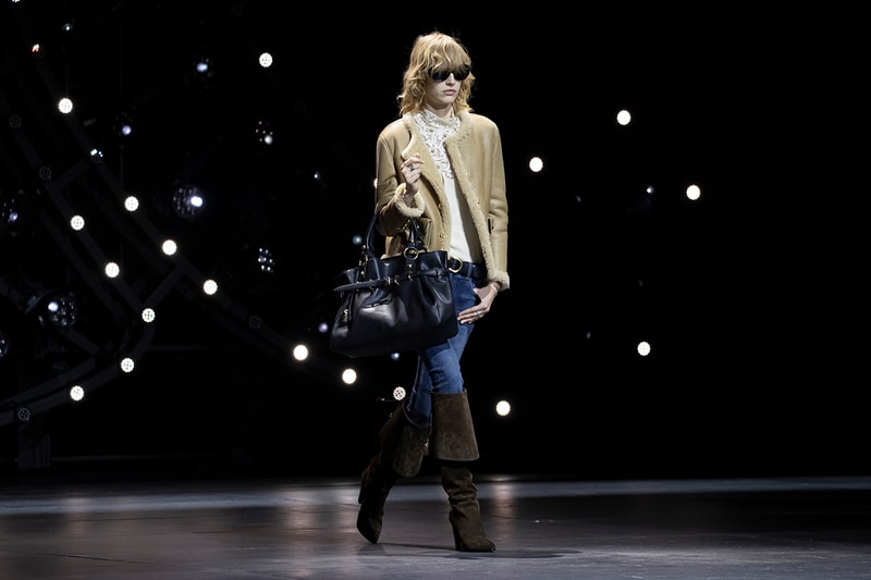 celine winter 2023 runway hedi slimane dresses jackets blazers handbags boots