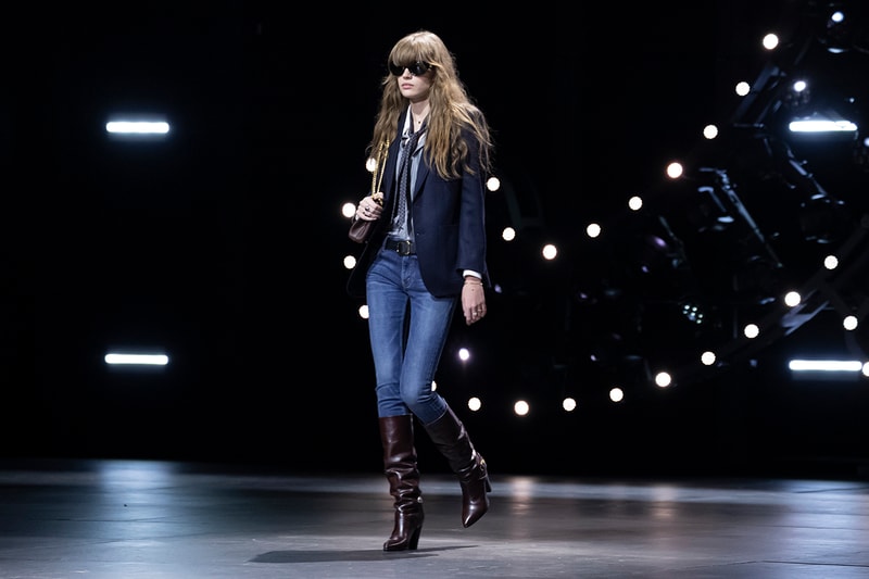 celine winter 2023 runway hedi slimane dresses jackets blazers handbags boots